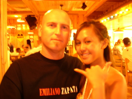 Me with Hooters girl in Vegas