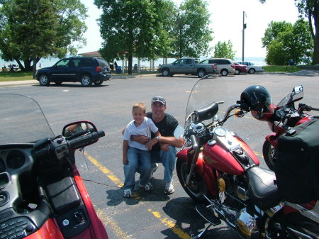 Motorcycle trip 07 Lake Huron with Sam