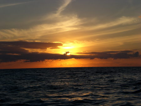 offshore sunset