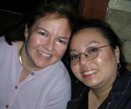 Lorraine with her friend from Bellevue University
