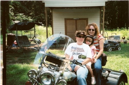 Me and my family riding the Harley