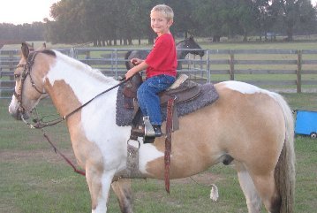 Dawson Bird on his horse Pedro