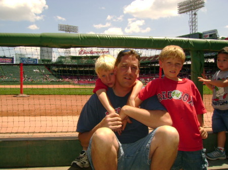 "Life is good" at Fenway-good times July 07 My three men!