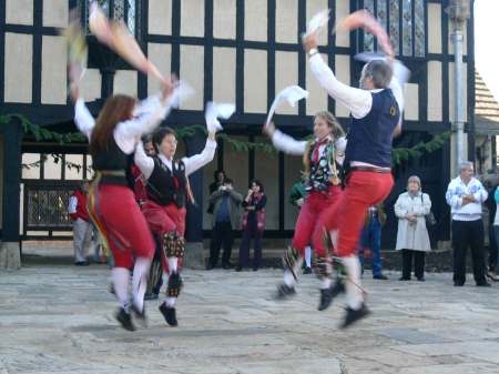 Morris dancing at Agecroft Hall- 2006