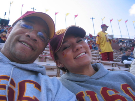 Lance and Coco at the USC game