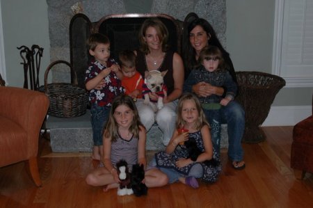 Me, Erin Moss, and our kids plus one extra
