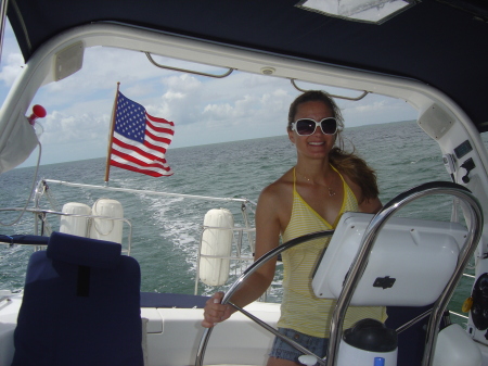 sailing in Biscayne Bay, Florida