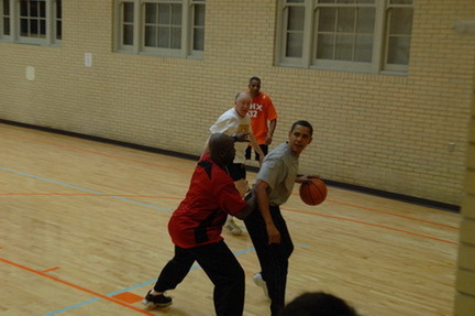 Playing basketball with President Obama