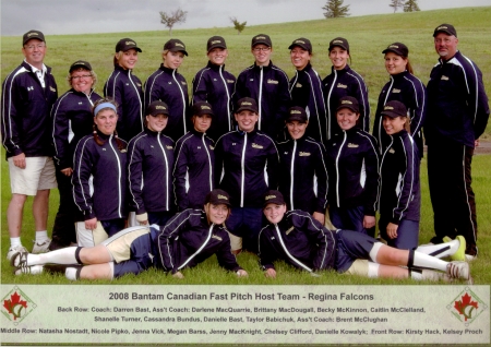 2008 Bantam A Falcons Nationals Softball Team