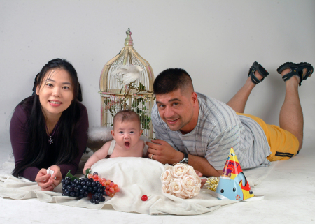 MOM, DAD, AND YAWNING GABRIEL