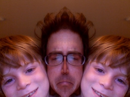 E and Jeff - fun with photo booth effects...
