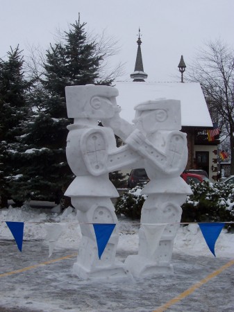 Snow sculpture in Frankenmuth, MI