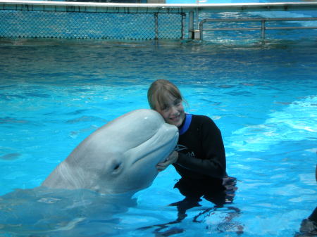Emily and a Beluga Whale