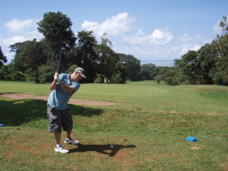 Teeing off in Entebbe