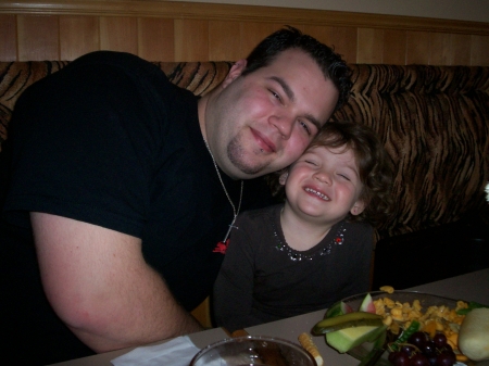my pride and joy..my eldest son Adam and his daughter