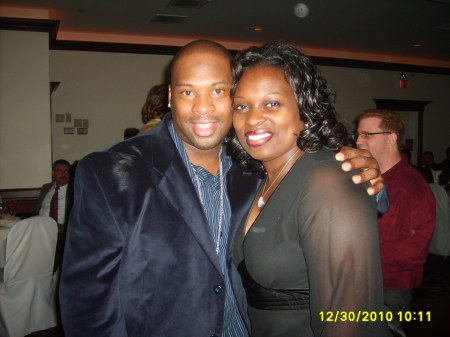 My Husband & I at a Christmas Party