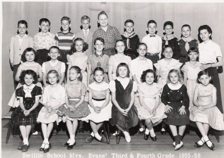 3rd Grade Mrs Evans 1955 - 1956