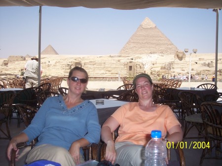 Enjoying the Pyramids at Giza