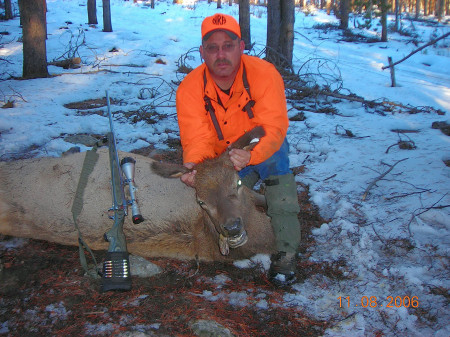 Shannon with his cow elk