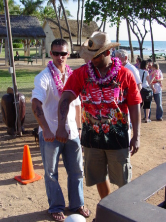 My 2nd son Kenneth and his uncle Dan in Hawaii