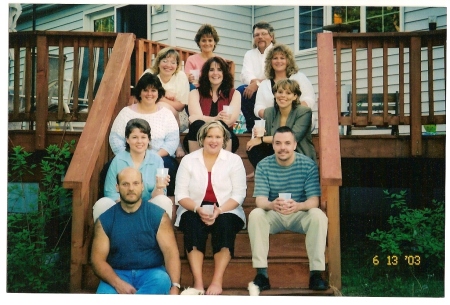 a few yrs ago at my house...all class of 86 people