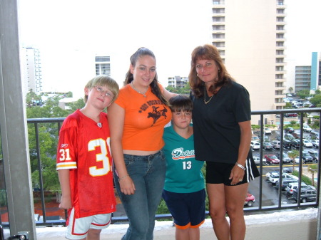 Zack, Margaret, Anthony and Mommy at Myrtle Beach, SC