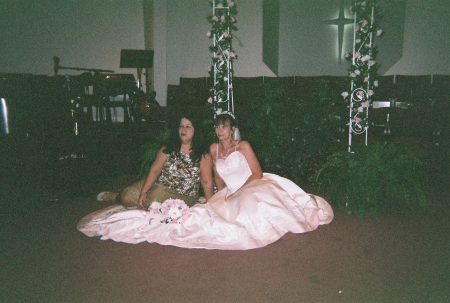 me and my sister at her wedding