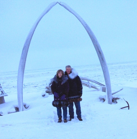 Under the whale bones in Barrow, Alaska