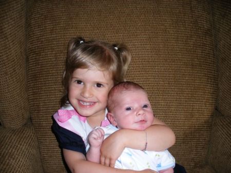 Our granddaughter Karli Zalewski with our her new brother, William.