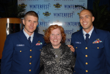 Kathy with Coast Guard Heroes