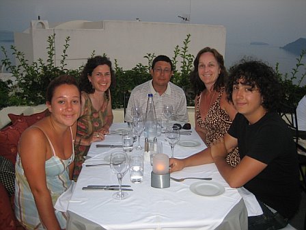 Dinner in Oia, Santorini Greece June 2007