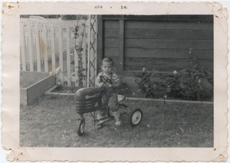 At 2 years old I was a farmer with my murry tractor