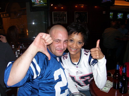 me and a colt fan in vegas!!