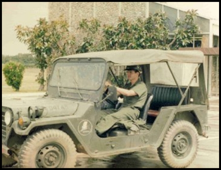 In the Jeep while in Okinawa 1985