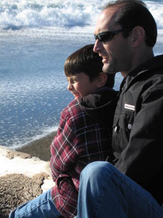 Alan and Kennedy at Moonstone Beach