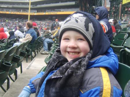 Colin, tigers game april 07, COLD!