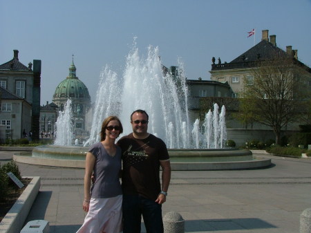 My husband and me in Copenhagen (following Radiohead)