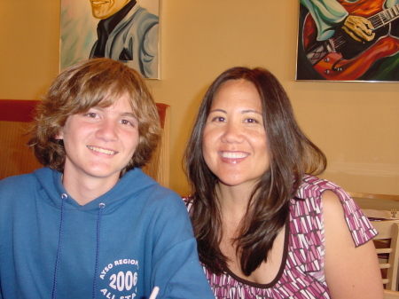 Andrew (14 yrs) and me(??yrs)