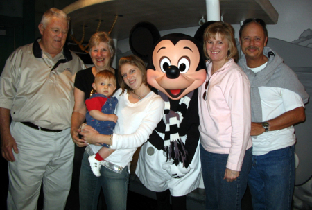 Meeting Mickey for the first time