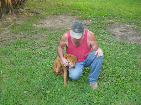 Me and Roxey in backyard.