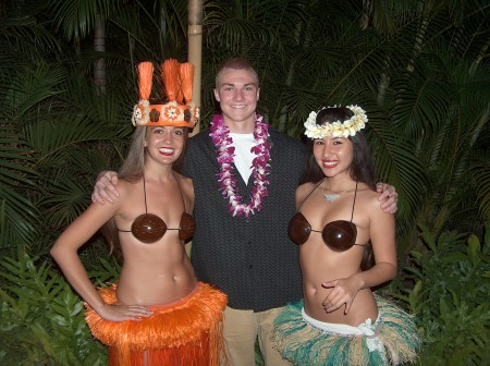 Drew with the Polynesian Dancers