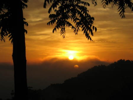 sunrise sitting on my patio