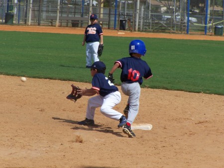 Walter Jr. playing 1st base