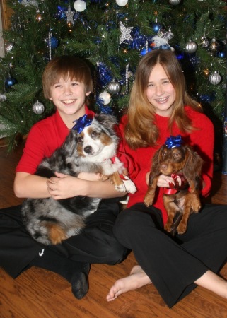 My Kids, Hailey, Tommy, and our two dogs