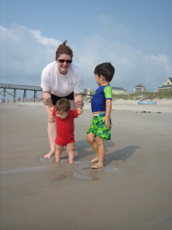 Me and my boys at Topsail Beach, NC 8/19/2007