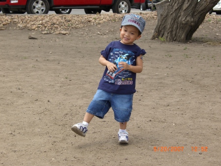 Ethan dancing at "A Day Out With Thomas"