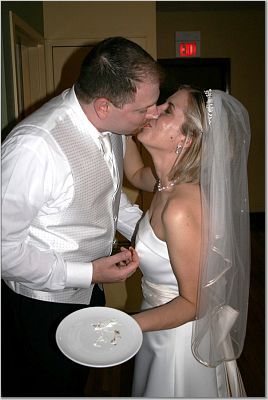 Cutting The Cake At Our Wedding