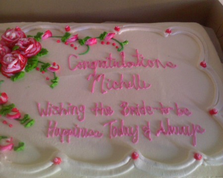 michelle's bridal shower cake