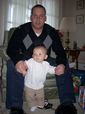 Reid and daddy at xmas