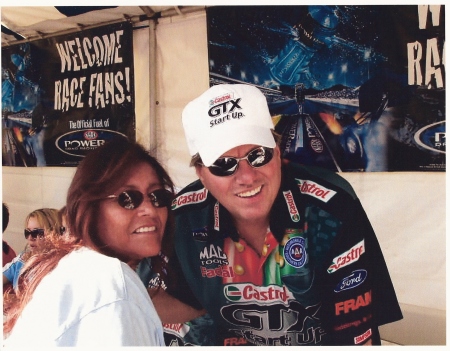My wife and John Force